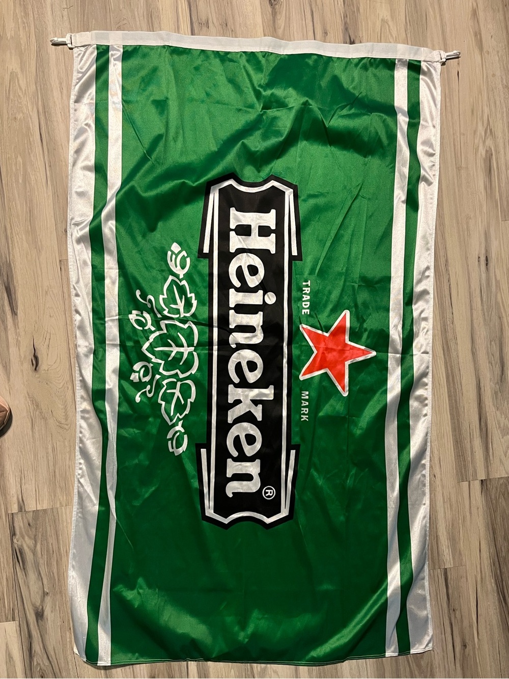 VTG Heineken Beer Bar Flag In Green